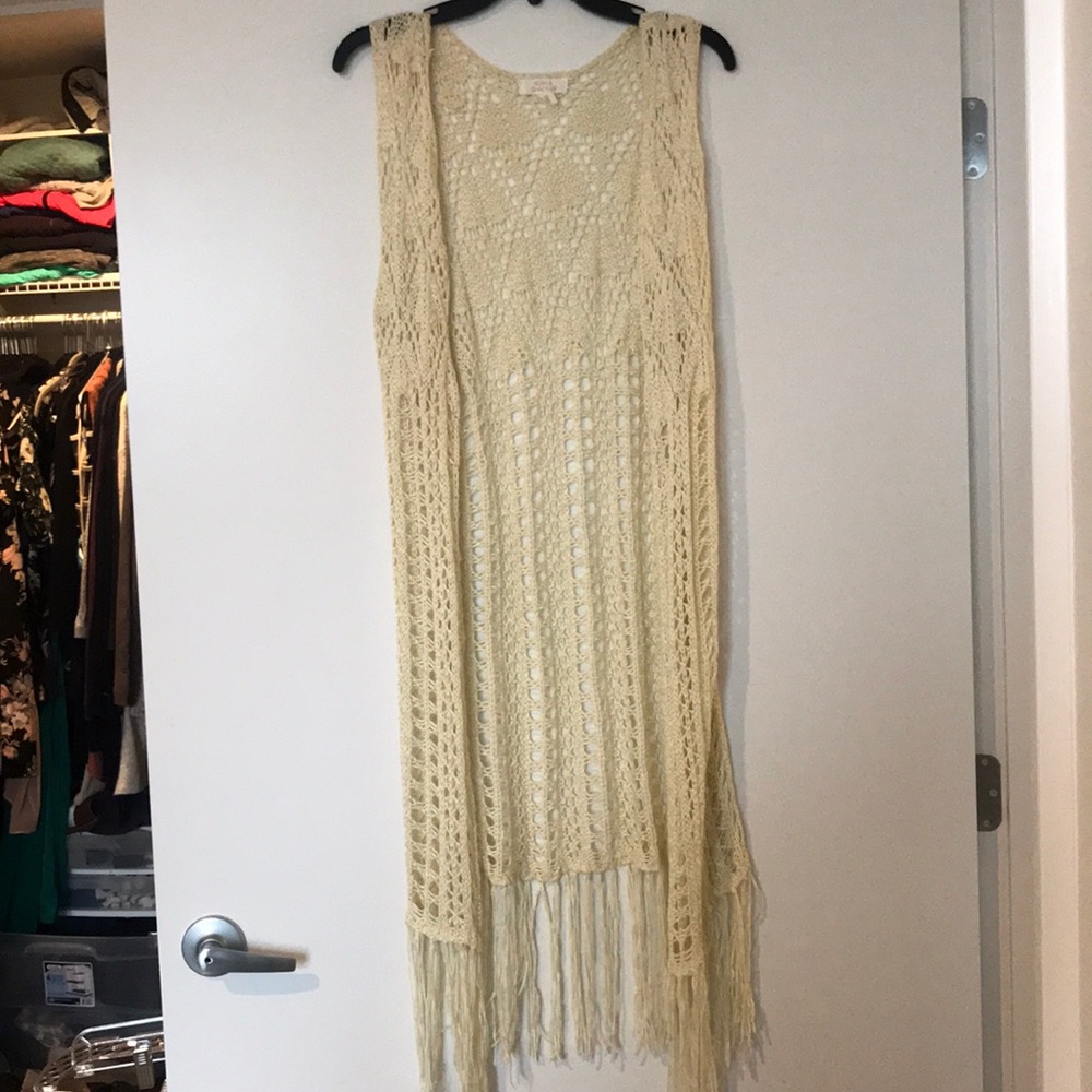 Nordstrom Sun & Shadow fringe vest M